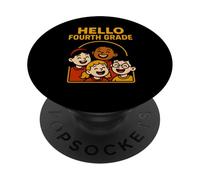 Tenue de Professeur Mignonne First Day Hello Fourth Grade PopSockets PopGrip Adhésif