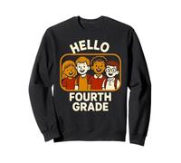 Tenue de Professeur Mignonne First Day Hello Fourth Grade Sweatshirt