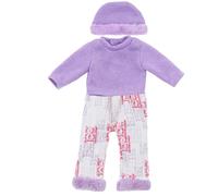 Tenue de pyjama lavande pour poupées de 45,7 cm, jolie pantoufle en peluche, modèles artisanaux, accessoires de maison de poupée