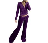 Tenue De Sport Femme - Ensemble Deux pièces Femme avec Haut à Manches Longues et Pantalon de Sport Confortable pour Style Quotidien élégant et décontracté