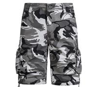 Tenue de Sport Homme Course avec Poche Camouflage Pantacourt Cargo Short Travail Randonnée Gris Coton Chantier Bermuda de Homme Fitness Trail Travail Et Ventes Flash Gris 38