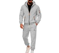 Tenue De Sport Homme Sportswear Homme Oversize Chic Fitness Activewear 2 Pièces Ample Slim Tenue D'intérieur Tennis Chaud Haute Visibilité Longueur Sweatpants Legging Complet Vetement 2#Gris Clair XL