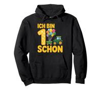 Tenue de Tracteur pour 1ème Anniversaire pour garçon Ich Bin Schon 1 Sweat à Capuche