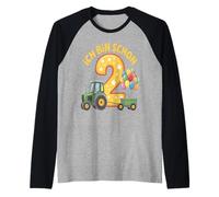 Tenue de Tracteur pour 2ème Anniversaire garçon Ich Bin Schon 2 Manche Raglan