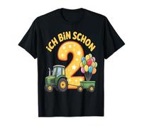 Tenue de Tracteur pour 2ème Anniversaire garçon Ich Bin Schon 2 T-Shirt