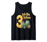 Tenue de Tracteur pour Enfant 3ème Anniversaire garçon Ich Bin Schon 3 Débardeur
