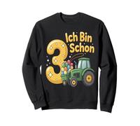Tenue de Tracteur pour Enfant 3ème Anniversaire garçon Ich Bin Schon 3 Sweatshirt