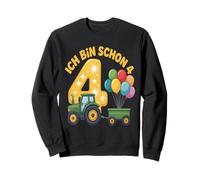 Tenue de Tracteur pour Enfant 4ème Anniversaire garçon Ich Bin Schon 4 Sweatshirt