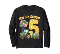 Tenue de Tracteur pour Enfant 5ème Anniversaire garçon Ich Bin Schon 5 Manche Longue