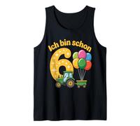 Tenue de Tracteur pour Enfant 6ème Anniversaire garçon Ich Bin Schon 6 Débardeur