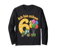 Tenue de Tracteur pour Enfant 6ème Anniversaire garçon Ich Bin Schon 6 Manche Longue