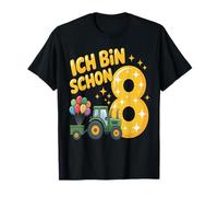 Tenue de Tracteur pour Enfant 8ème Anniversaire garçon Ich Bin Schon 8 T-Shirt