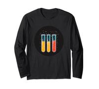 Tenue de tube à essai scientifique avec liquide vibrant pour scientifiques Manche Longue