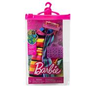 Tenue de vêtements pour poupée Barbie - Robe Longue Graphique, Sac à Main et Lunette de Soleil Design