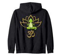 Tenue de Yoga avec Fleur de Lotus Om Dino Sweat à Capuche