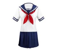 Tenue D'Ecolière Fille, Robe Fille marine Uniforme, Costume D'Ecolière Déguisement Femme, Tenue D'écolière Japonaise Plissée À Carreaux, Déguisement Femme Ecolière, Cosplay Uniformes Lingerie Set