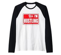 Tenue d'entraînement Yes I'm Hustling Motivation Workout Manche Raglan