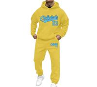 Tenue Deux pièces à imprimé pour Un Style élégant Alliant décontraction et formalisme Parfaite pour Le Quotidien et Les Sorties (Yellow, M)