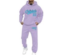 Tenue Deux pièces à imprimé pour Un Style élégant Alliant décontraction et formalisme Parfaite pour Le Quotidien et Les Sorties (Light Purple, XXL)