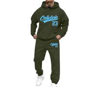 Tenue Deux pièces à imprimé pour Un Style élégant Alliant décontraction et formalisme Parfaite pour Le Quotidien et Les Sorties (Army Green, XXL)