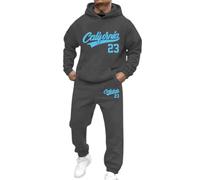 Tenue Deux pièces à imprimé pour Un Style élégant Alliant décontraction et formalisme Parfaite pour Le Quotidien et Les Sorties (Dark Gray, XXXL)