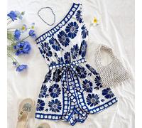 Tenue d'invité de mariage sur la plage, de graduation, pour le jour de la Saint-Patrick, Pâques, les festivals de musique, d'un style élégant et bohème tropical. Nouvelle collection : combinaison à im