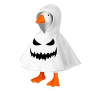 Tenue d'oie de bureau de 17,8 cm, statue d'oie magnétique à capuche, accessoire d'oie de table, mini costume d'oie de porche, pour décoration d'Halloween