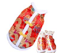 Tenue du Nouvel An lunaire pour animal de compagnie | Robe dragon pour animal de compagnie | Vêtements traditionnels chinois pour chien et chat pour les vacances, accessoires photo et