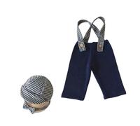 Tenue Élégante De Barboteuse D'événement Photo Nouveau-né Avec Des Casquettes Chapeau Accessoires Noeud Papillon Tenue Photographie Bébé Garçon Pour 0 À 2M Accessoires Photo En