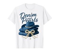 Tenue en Jean et Perles pour Femme Style Western Cowgirl rodéo T-Shirt