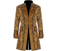 Tenue gothique 2025 pour homme, manteau steampunk pour homme, veste médiévale, rétro, victorien, jupe de marche, trench médiéval, tenue de théâtre, tenue de discothèque, fête, Halloween