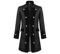 Tenue gothique 2025 pour homme, manteau steampunk pour homme, veste médiévale, rétro, victorien, jupe de marche, trench médiéval, tenue de théâtre, tenue de discothèque, fête, Halloween