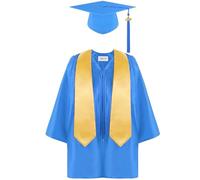 Tenue Graduation pour Enfant Robe Toque Préscolaire Maternelle École Primaire 2025 avec Chapeau Dipl?mé Ensemble 9-10 Ans L'école Gar?ons Filles