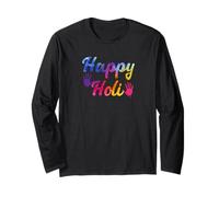Tenue Indienne Blanche Happy Holi Festival pour Femmes, Hommes et Enfants Manche Longue
