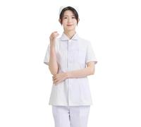Tenue Infirmiere, Blouse Medicale Infirmiere Femme Chic Et Élégant Blanche Chimie Lycee Coton Manches Courtes Chemise De Travail Physique Chemisiers Et Blouses avec Poche Et Bouton