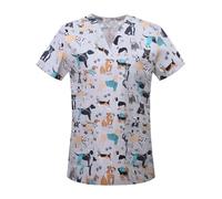 Tenue Infirmiere Blouses de chirurgien for cliniques vétérinaires, hôpitaux, soins infirmiers, chemises, dentistes, médecins, uniformes chirurgicaux(Color 3,L)