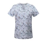 Tenue Infirmiere Blouses de chirurgien for cliniques vétérinaires, hôpitaux, soins infirmiers, chemises, dentistes, médecins, uniformes chirurgicaux(Color 10,L)