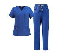 Tenue Infirmiere Combinaison à manches courtes et col en V for médecins infirmières, vêtements de travail séchage rapide lavables la main(Color6,M)