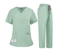 Tenue Infirmiere Ensemble deux pièces d'uniformes de médecins et d'infirmières for hommes femmes, vêtements élastiques à séchage rapide(Color8,M)
