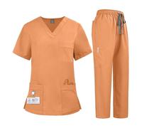 Tenue Infirmiere Ensemble deux pièces d'uniformes de médecins et d'infirmières for hommes femmes, vêtements élastiques à séchage rapide(Color3,L)