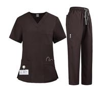 Tenue Infirmiere Ensemble deux pièces d'uniformes de médecins et d'infirmières for hommes femmes, vêtements élastiques à séchage rapide(Color10,L)