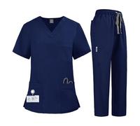 Tenue Infirmiere Ensemble deux pièces d'uniformes de médecins et d'infirmières for hommes femmes, vêtements élastiques à séchage rapide(Color11,L)