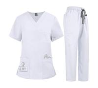 Tenue Infirmiere Ensemble deux pièces d'uniformes de médecins et d'infirmières for hommes femmes, vêtements élastiques à séchage rapide(Color2,S)