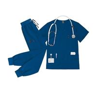 Tenue Infirmiere Ensemble d'uniformes d'infirmières, de médecins, d'hôpital dentaire, d'ensembles pantalons jogging, d'articles soins infirmiers for spa et beauté, gommage(Color10,M)