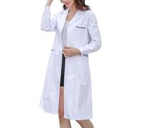 Tenue Infirmiere Professionnelle, Blouse Medicale Infirmiere Femme avec Poche Et Bouton Blanche Chimie Lycee Coton Manches Longues Chemise De Travail Collège Chemisiers Et Blouses Chic Et Élégant