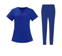 Tenue Infirmiere Professionnelle Uniformes de soins infirmiers for femmes et hommes, ensemble hauts et pantalons de jogging en tissu fin, vêtements de travail for médecins en salle d'opération(Blue,S)