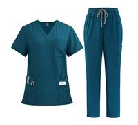 Tenue Infirmiere Uniformes de travail for médecins et infirmières, blouses chirurgicales, pantalons droits for bloc opératoire, ensembles couleur unie(Color10,XX-Large)