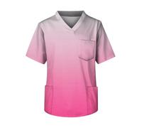Tenue Infirmiere Uniformes d'infirmière for hommes, ensemble de médecin for animalerie, salopette dentiste, vêtements travail laboratoire d'été, haut à manches courtes et dégradé(Color5,S)