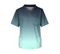 Tenue Infirmiere Uniformes d'infirmière for hommes, ensemble de médecin for animalerie, salopette dentiste, vêtements travail laboratoire d'été, haut à manches courtes et dégradé(Color10,XXXL)