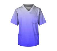 Tenue Infirmiere Uniformes d'infirmière for hommes, ensemble de médecin for animalerie, salopette dentiste, vêtements travail laboratoire d'été, haut à manches courtes et dégradé(Color2,L)